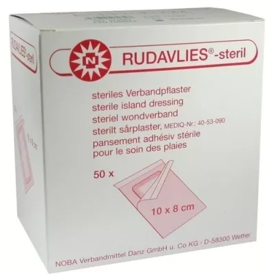 RUDAVLIES-8x10 cm steril bandaj flasterleri, 50 adet