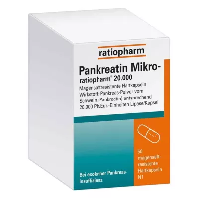 Pankreatin mikro oranı.20000 mide sert kapsülü, 50 adet Pankreatin mikro oranı.20000 mide sert kapsülü, 50 adet