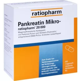 PANKREATIN Micro-ratio.20.000 mide suyu sert kapsülleri, 200 adet