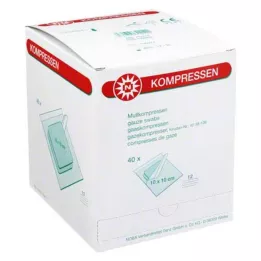 MULLKOMPRESSEN 10x10 cm steril 12 kat, 40X2 adet
