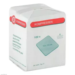 MULLKOMPRESSEN 10x10 cm steril olmayan 8x, 100 adet