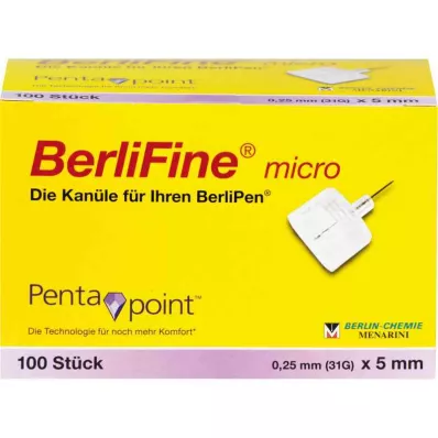 BERLIFINE 0,25x5 mm mikro iğneler, 100 adet BERLIFINE 0,25x5 mm mikro iğneler, 100 adet