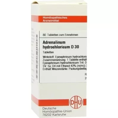 ADRENALINUM HYDROCHLORICUM D 30 Tablet, 80 Kapsül