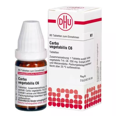Carbo Vegetabilis C6 tabletler (80 adet)