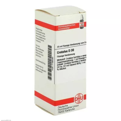 DHU Crotalus D 30 Seyreltme, 20 ml DHU Crotalus D 30 Seyreltme, 20 ml