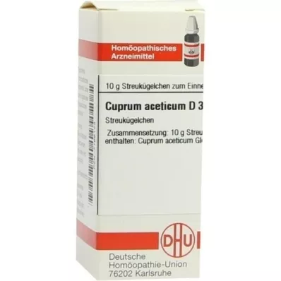 CUPRUM ACETICUM D 3 globül, 10 g
