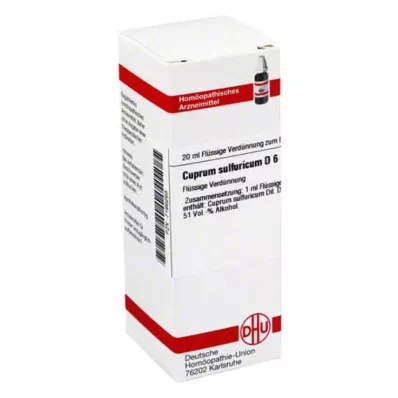 DHU Cuprum sulphuricum D 6 Seyreltme, 20 ml DHU Cuprum sulphuricum D 6 Seyreltme, 20 ml