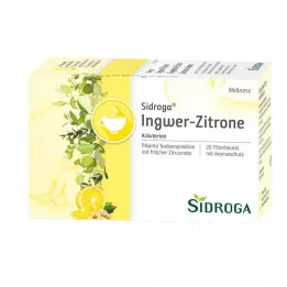 SIDROGA Wellness zencefil-limon çayı filtre torbası, 20X2.0 g
