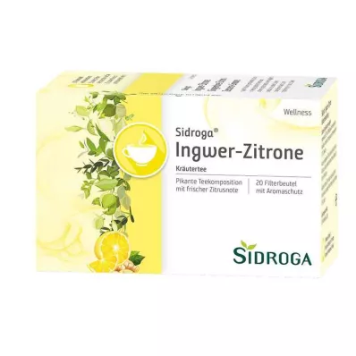 SIDROGA Wellness zencefil-limon çayı filtre torbası, 20X2.0 g