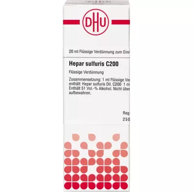 HEPAR SULFURIS C 200 seyreltme, 20 ml