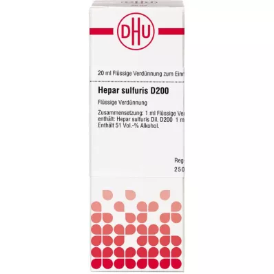 HEPAR SULFURIS D 200 seyreltme, 20 ml
