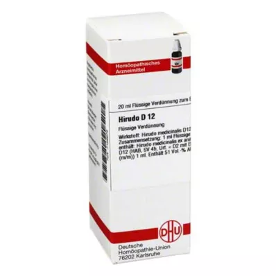 HIRUDO D 12 seyreltme, 20 ml HIRUDO D 12 seyreltme, 20 ml