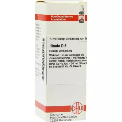 DHU Hirudo D 6 Seyreltme, 20 ml DHU Hirudo D 6 Seyreltme, 20 ml