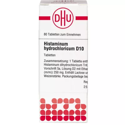 HISTAMINUM hydrochloricum D 10 tablet, 80 adet