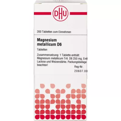 MAGNESIUM METALLICUM D 6 Tablet, 200 Kapsül