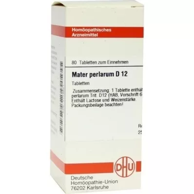 MATER PERLARUM D 12 Tablet, 80 Kapsül