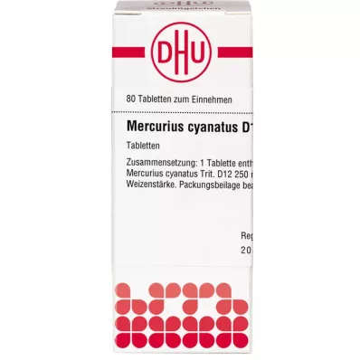MERCURIUS CYANATUS D 12 Tablet, 80 Kapsül
