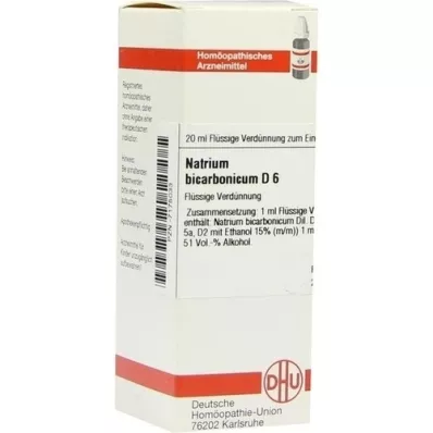 NATRIUM BICARBONICUM D 6 seyreltme, 20 ml