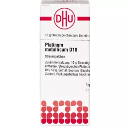 PLATINUM METALLICUM D 10 globül, 10 g