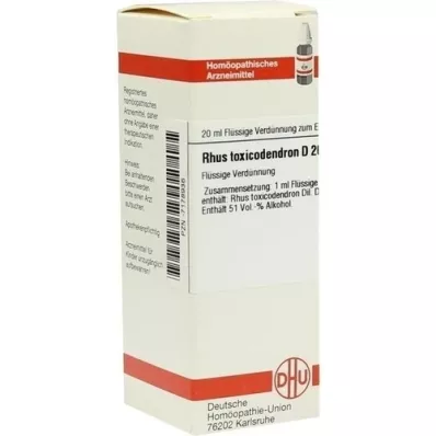 RHUS TOXICODENDRON D 200 seyreltme, 20 ml