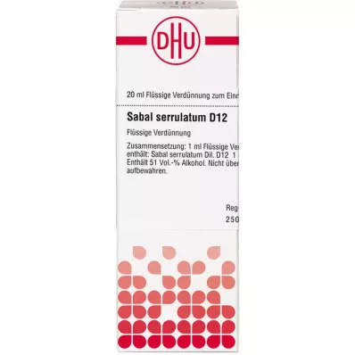 SABAL SERRULATUM D 12 seyreltme, 20 ml