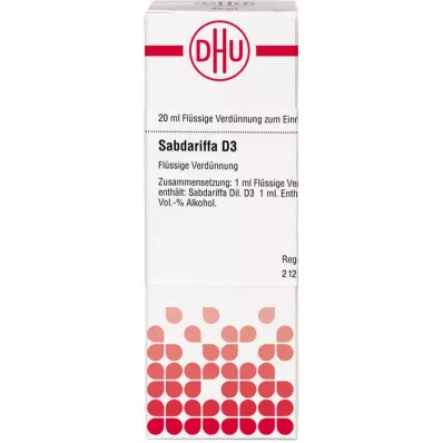 SABDARIFFA D 3 seyreltme, 20 ml