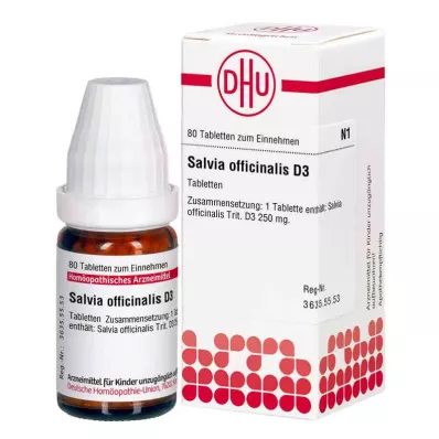 Salvia Officinalis D3 tablet (80 adet) Salvia Officinalis D3 tablet (80 adet)