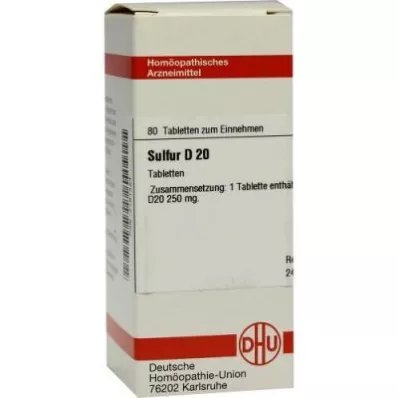 Kükürt D20 tabletleri (80 adet)