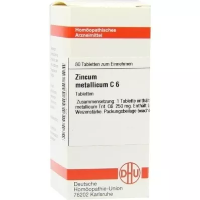 ZINCUM METALLICUM C 6 Tablet, 80 Kapsül