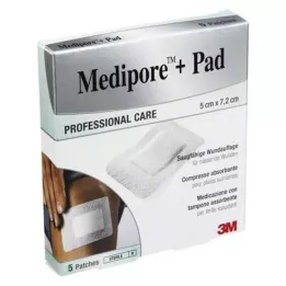 MEDIPORE+Pad 3M 5x7.2cm 3562NP Alçı, 5 adet