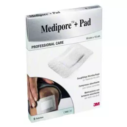 MEDIPORE+Pad 3M 10x15cm 3569NP Plasterler, 5 adet