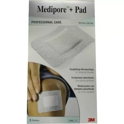 MEDIPORE+Pad 3M 10x20cm 3570NP plasterler, 5 adet