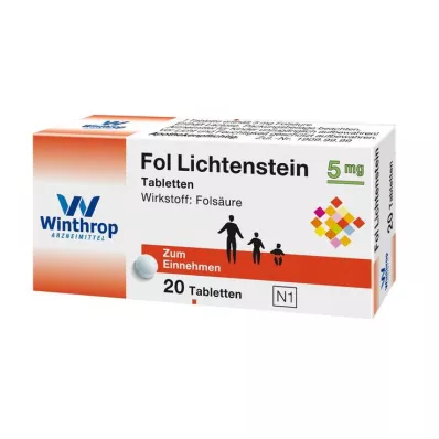 Fol Lichtenstein 5 mg tablet, 20 adet Fol Lichtenstein 5 mg tablet, 20 adet