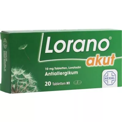 LORANO akut tabletler, 20 adet