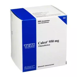 CALCET 950 mg film kaplı tabletler, 200 adet