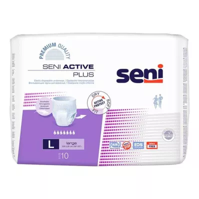 SENI Active Plus inkontinans külotu tek kullanımlık L, 10 adet