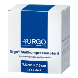 URGO MULLKOMPRESSEN 7,5x7,5 cm steril, 25X2 adet