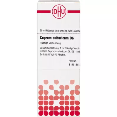 CUPRUM SULFURICUM D 6 seyreltme, 50 ml