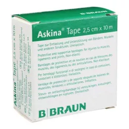 ASKINA Bant Pfl.unelast.2,5 cmx10 m beyaz, 1 adet