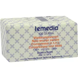 VLIESKOMPRESSEN 5x5 cm steril olmayan dörtlü, 100 adet