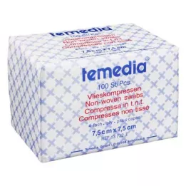 VLIESKOMPRESSEN 7,5x7,5 cm steril olmayan dörtlü, 100 adet