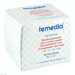 VLIESKOMPRESSEN 10x10 cm steril olmayan dörtlü, 100 adet
