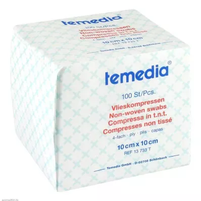 VLIESKOMPRESSEN 10x10 cm steril olmayan dörtlü, 100 adet