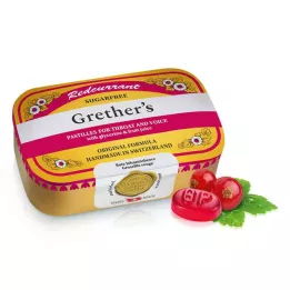 GRETHERS Frenk Üzümü+C Vitamini şekersiz pastil, 110 g