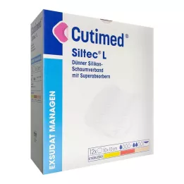 CUTIMED Siltec L köpük sargı 10x10 cm ince, 12 adet