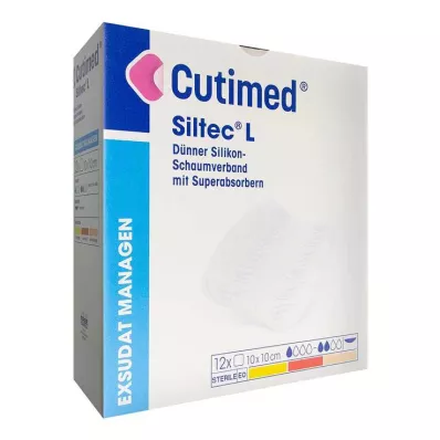 Cutimed Siltec L sünger pansuman 10x10 cm dü.san.haf., 12 adet
