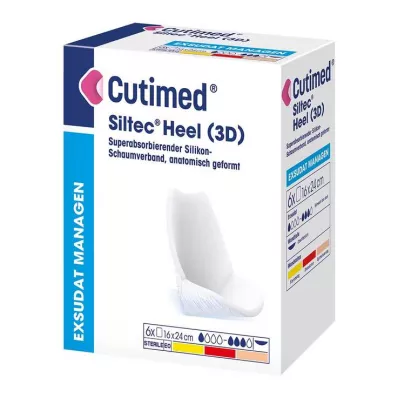 Cutimed Siltec Topuk 3D 16x24 cm kompres, 6 adet Cutimed Siltec Topuk 3D 16x24 cm kompres, 6 adet