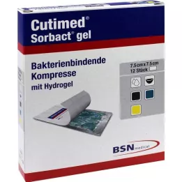 CUTIMED Sorbact Jel Kompres 7,5x7,5 cm, 12 adet