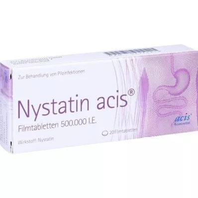 NYSTATIN acis film kaplı tabletler, 20 adet