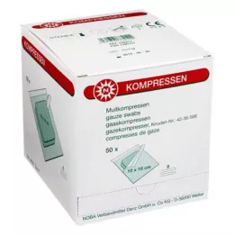 MULLKOMPRESSEN 10x10 cm steril 8 kat, 50X2 adet